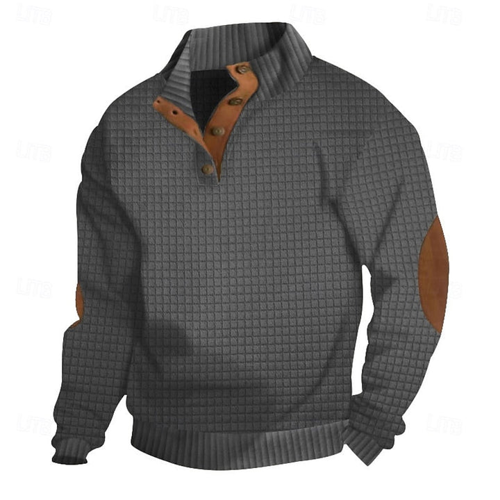 Garrett | Tekstureret Stående Krave Pullover