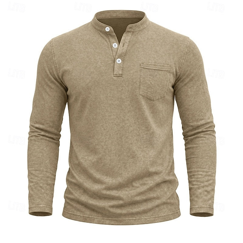 Weston | Klassisk Henley Langærmet Skjorte