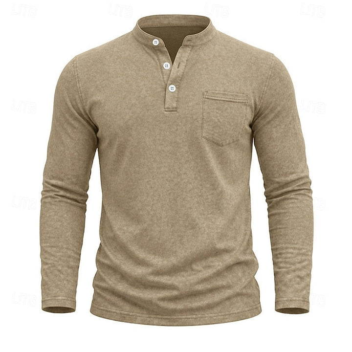 Weston | Klassisk Henley Langærmet Skjorte