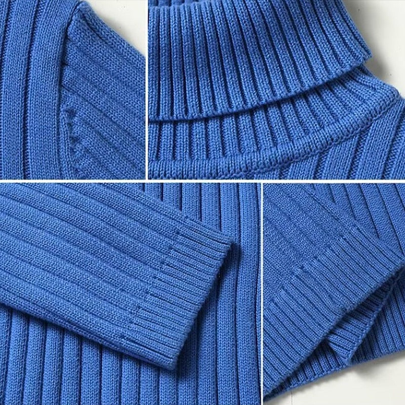 Wallace | Ribbet Højhalset Sweater