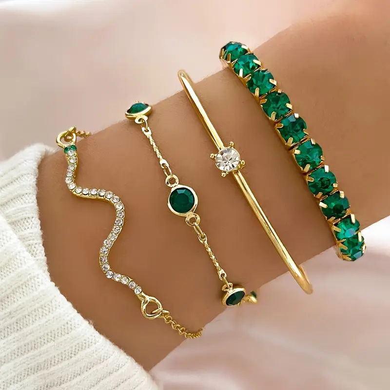 Connie | Vintage Zirkonia Armbåndssæt