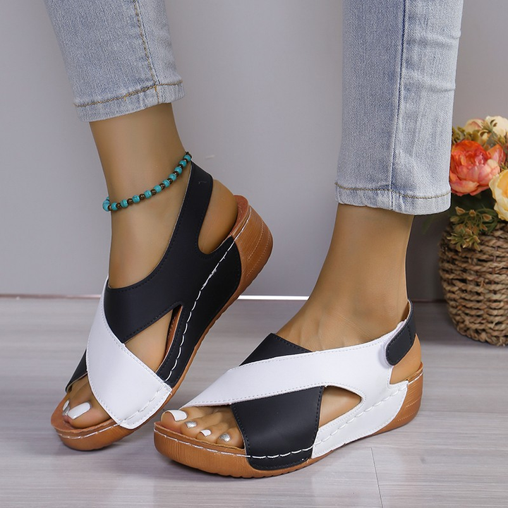 Emily | Komfortabel Åben Tå Wedge Sandal