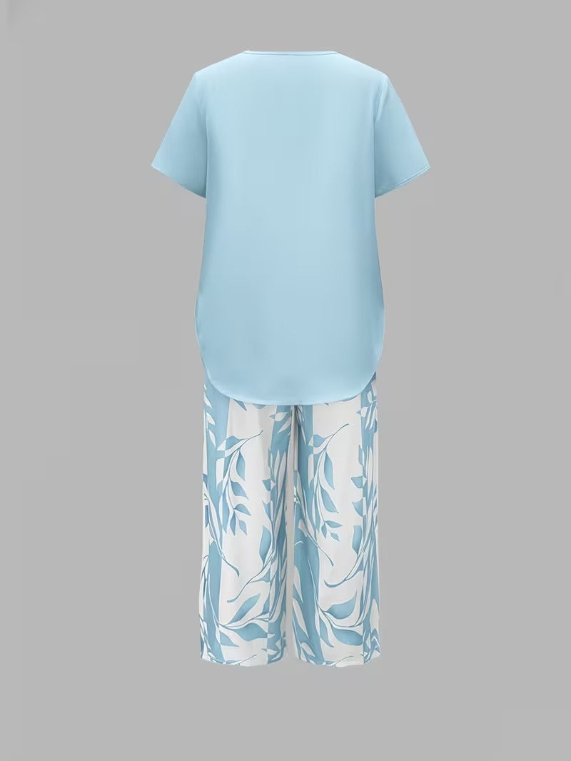 Sommer | Casual Bladprint To-dels Sæt