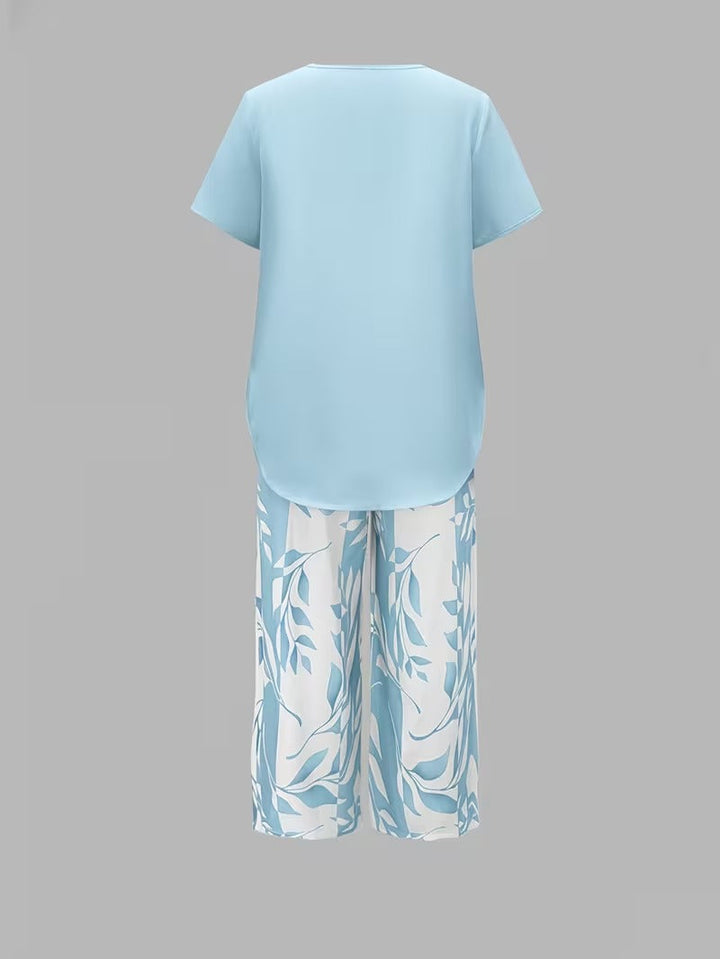 Sommer | Casual Bladprint To-dels Sæt