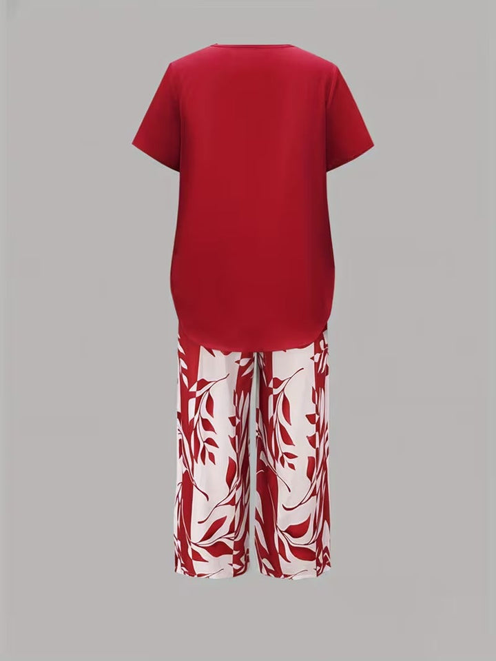 Sommer | Casual Bladprint To-dels Sæt