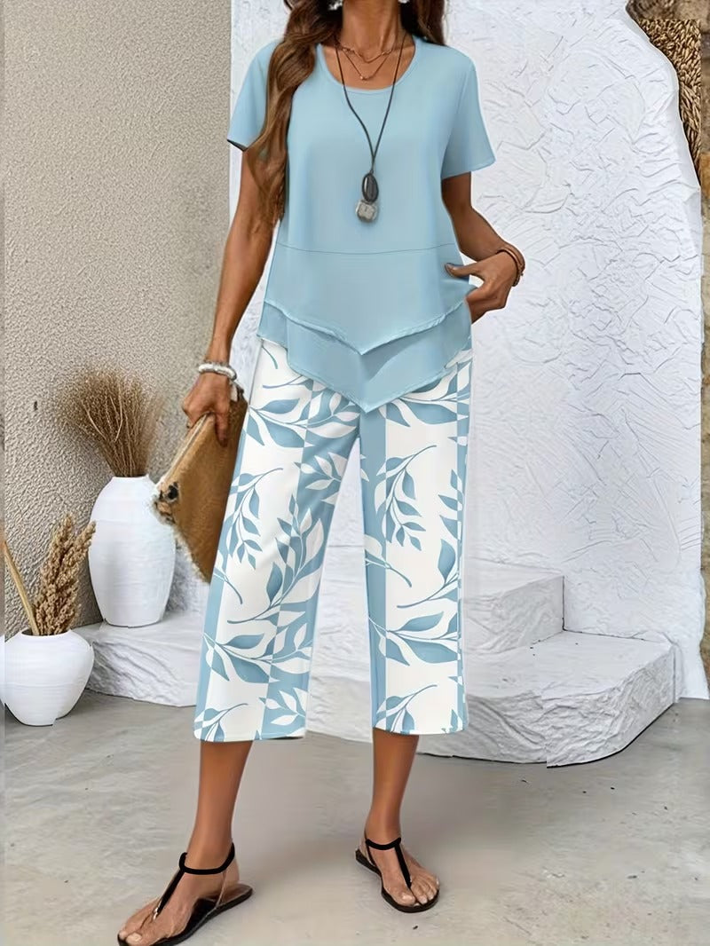 Sommer | Casual Bladprint To-dels Sæt