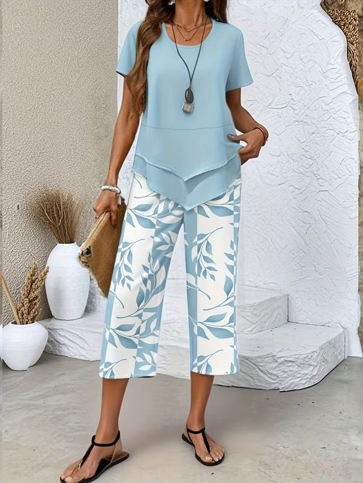 Sommer | Casual Bladprint To-dels Sæt