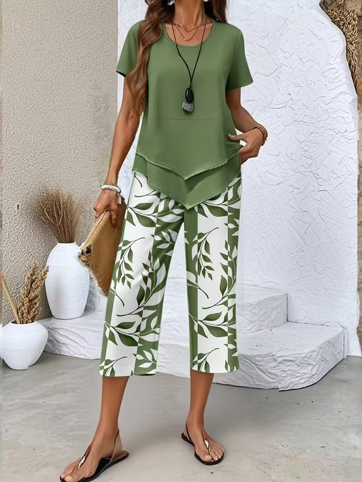 Sommer | Casual Bladprint To-dels Sæt