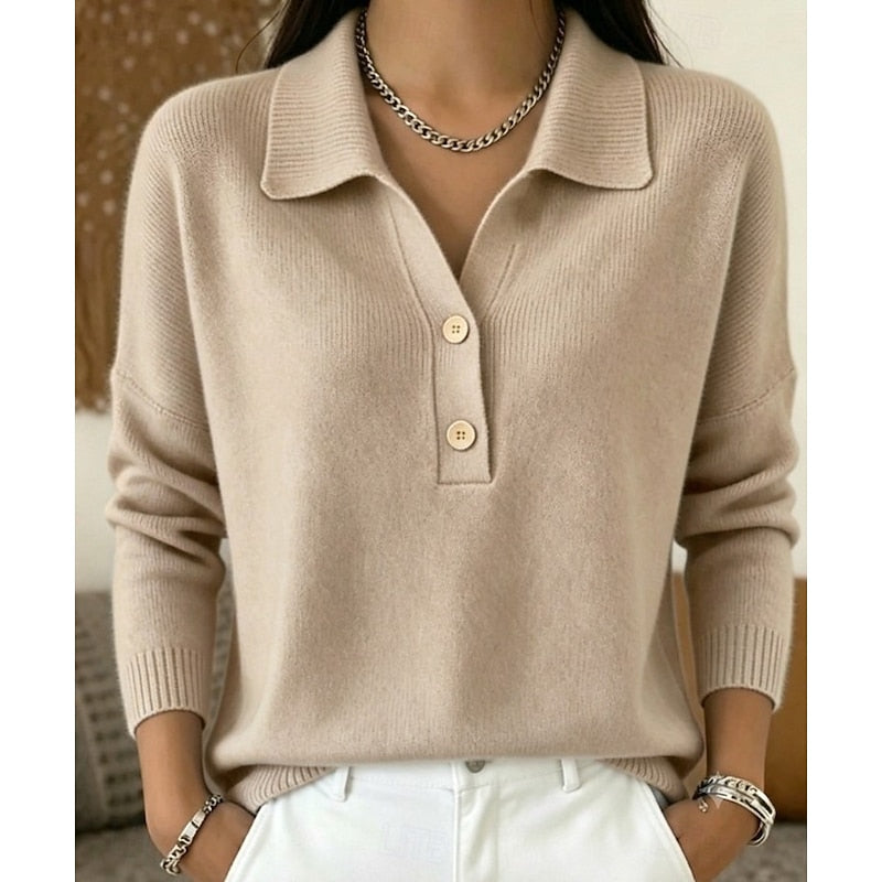 Eliza | Raffineret Kraveknap Pullover