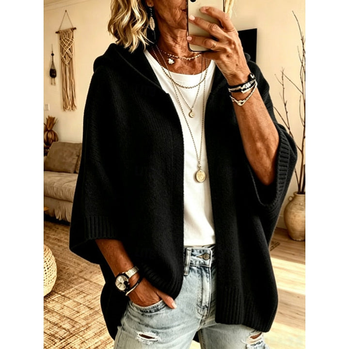Harriet | Cozy Hooded Open-Front Cardigan
