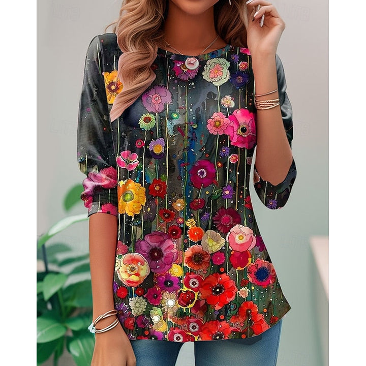 Miriam | Blomstret Langærmet Top