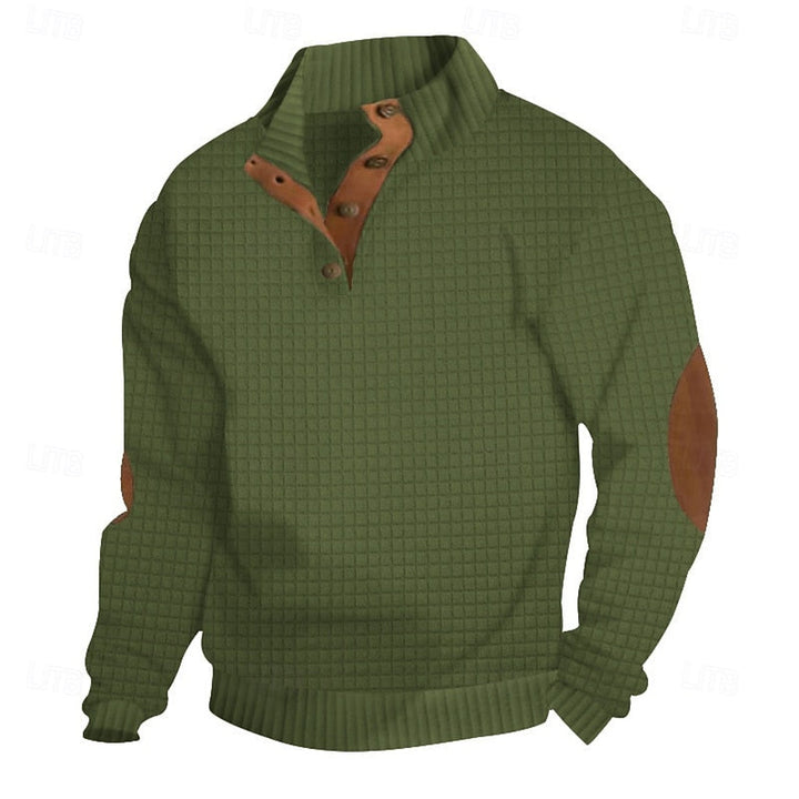 Garrett | Tekstureret Stående Krave Pullover