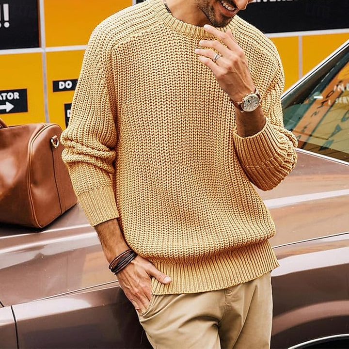 Franklin | Ribbet Rundhalset Sweater