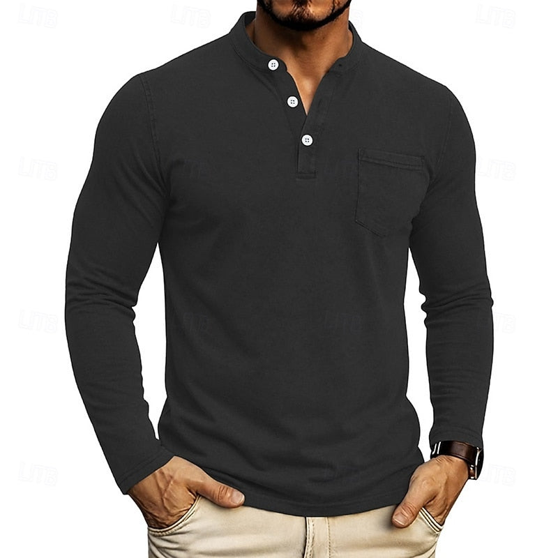 Weston | Klassisk Henley Langærmet Skjorte