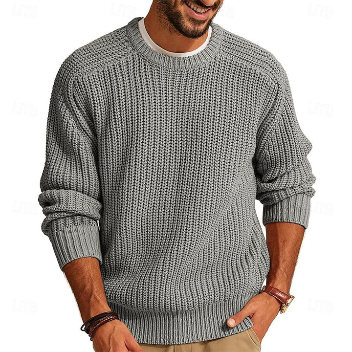 Franklin | Ribbet Rundhalset Sweater