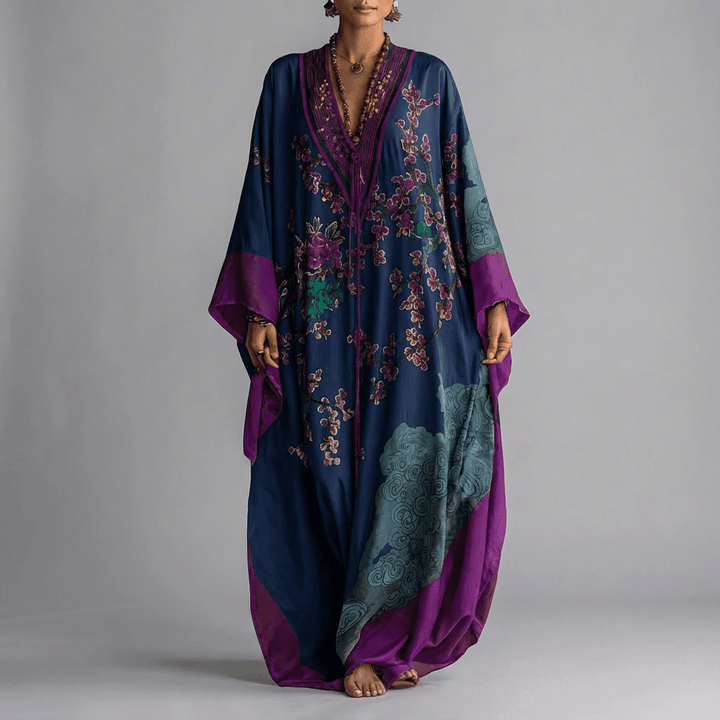 Valerie | Blossom Batwing Sleeve Maxi Kjole