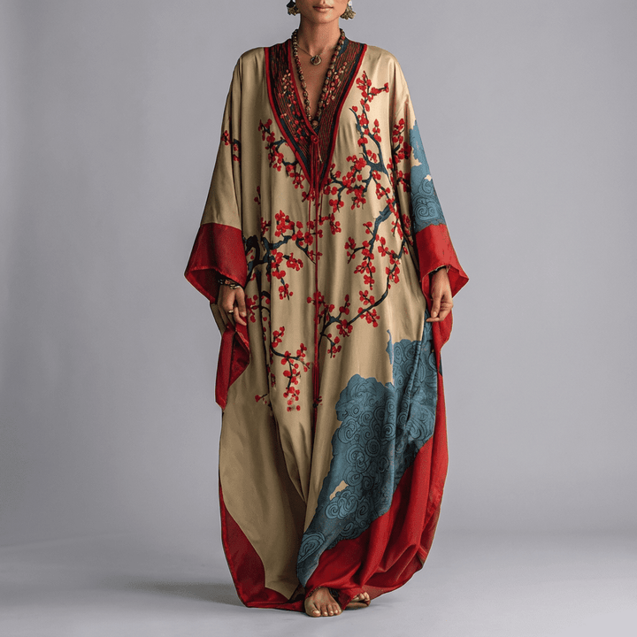 Valerie | Blossom Batwing Sleeve Maxi Kjole