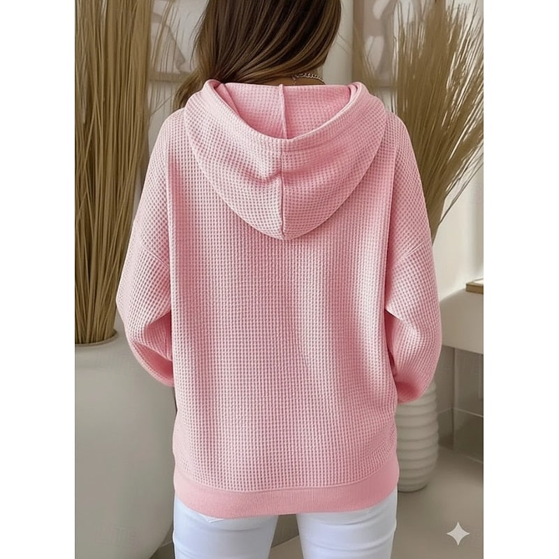 Harper | Tekstureret Hoodie med Snøre
