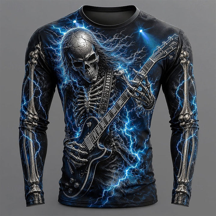 Ronan | Skelet Guitar Halloween Langærmet T-shirt