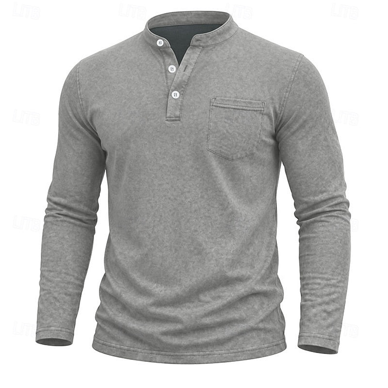 Weston | Klassisk Henley Langærmet Skjorte