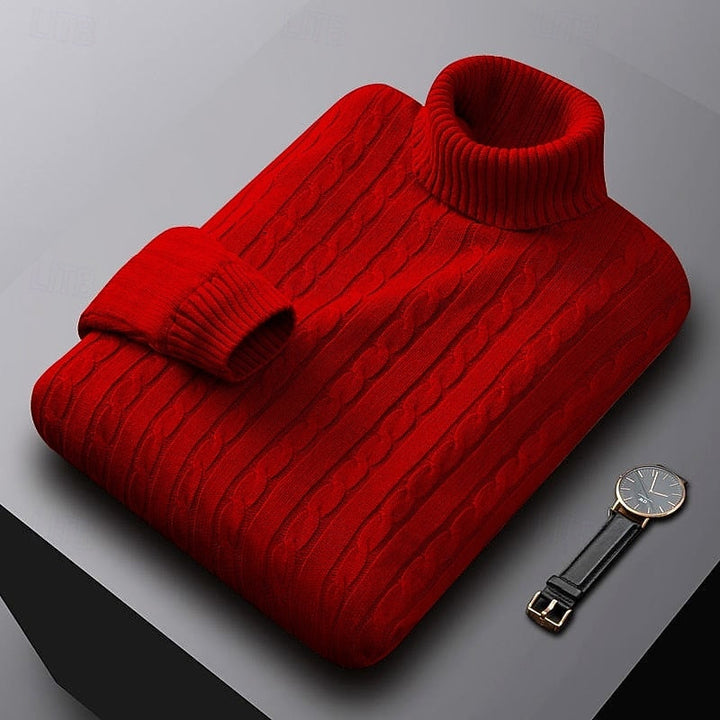 Rhys | Kabelstrikket Turtleneck Sweater