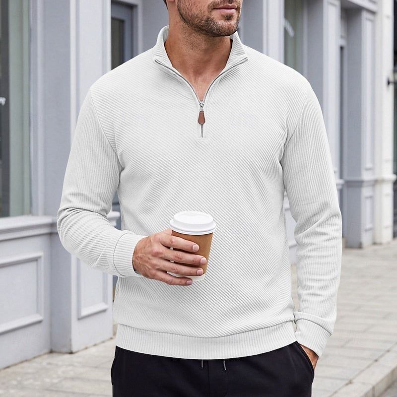Quentin | Tekstureret Quarter-Zip Pullover