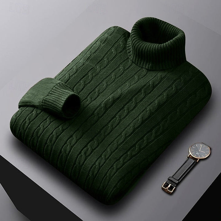 Rhys | Kabelstrikket Turtleneck Sweater