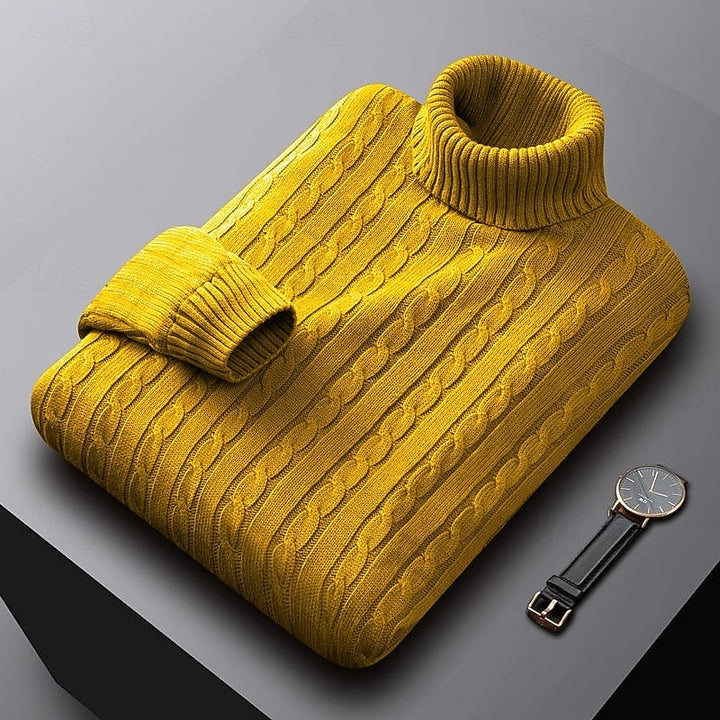 Rhys | Kabelstrikket Turtleneck Sweater