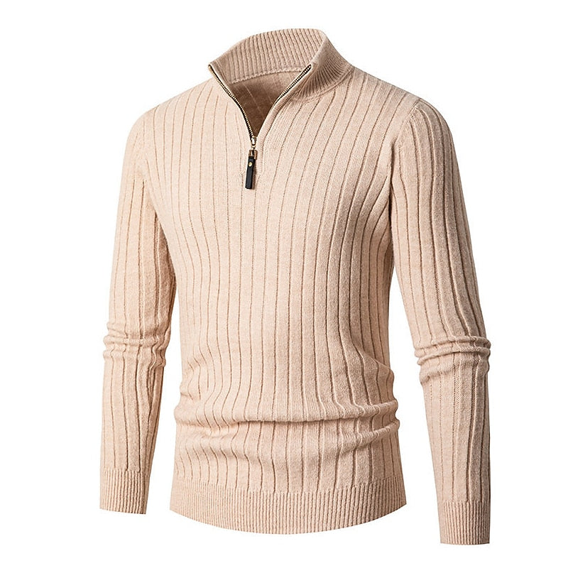 Gavin | Ribbet Quarter-Zip Sweater