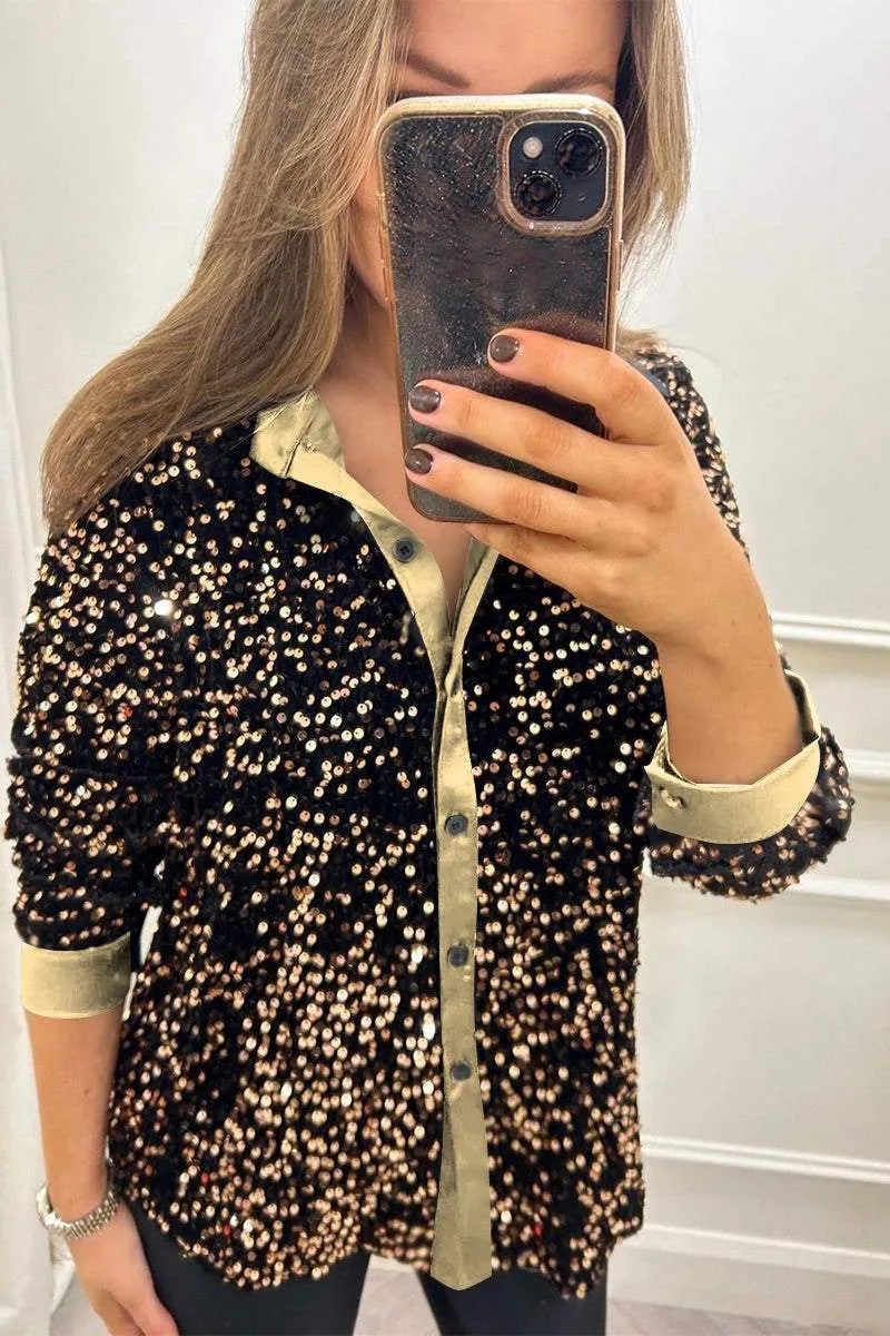 Claudine | Elegant Shimmer Krave Skjorte
