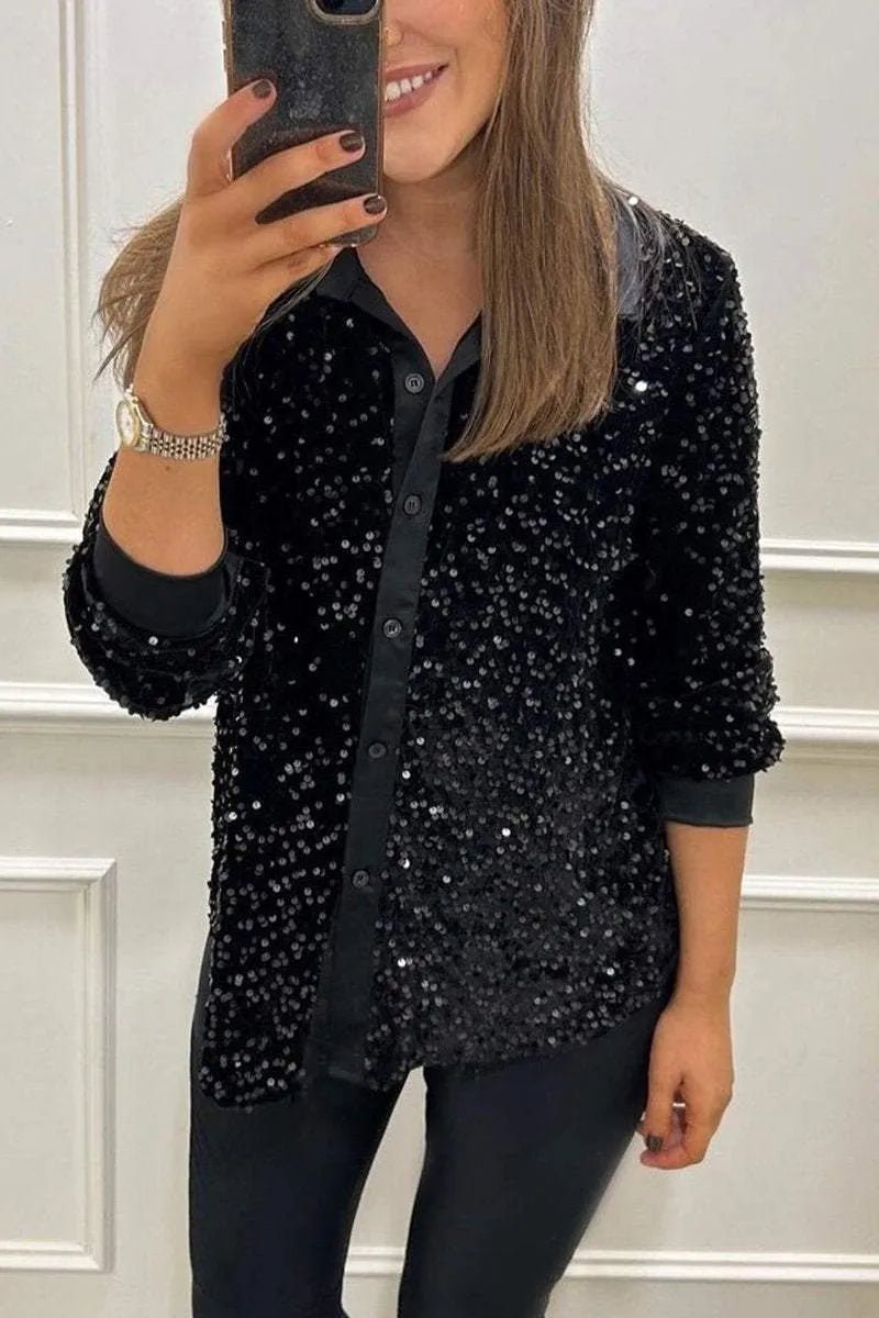 Claudine | Elegant Shimmer Krave Skjorte