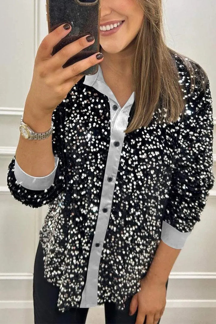 Claudine | Elegant Shimmer Krave Skjorte