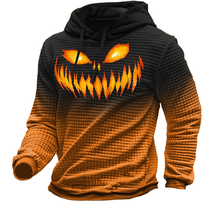 Harlan | Halloween Tekstureret Grafisk Hoodie