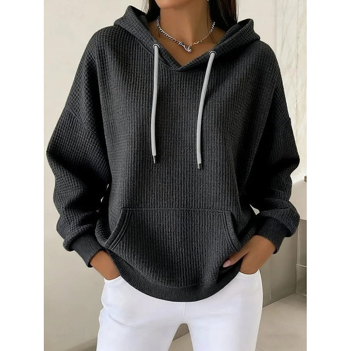 Harper | Tekstureret Hoodie med Snøre