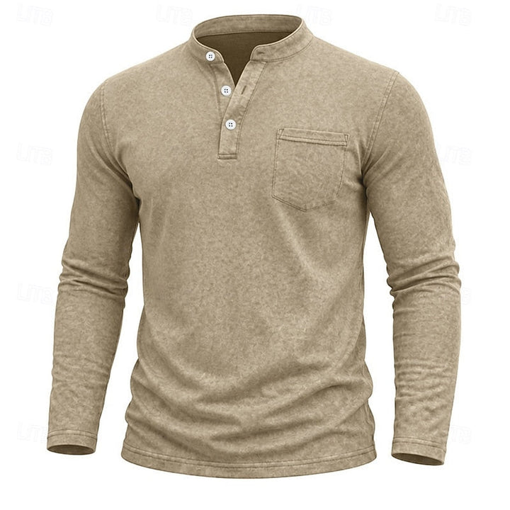 Weston | Klassisk Henley Langærmet Skjorte