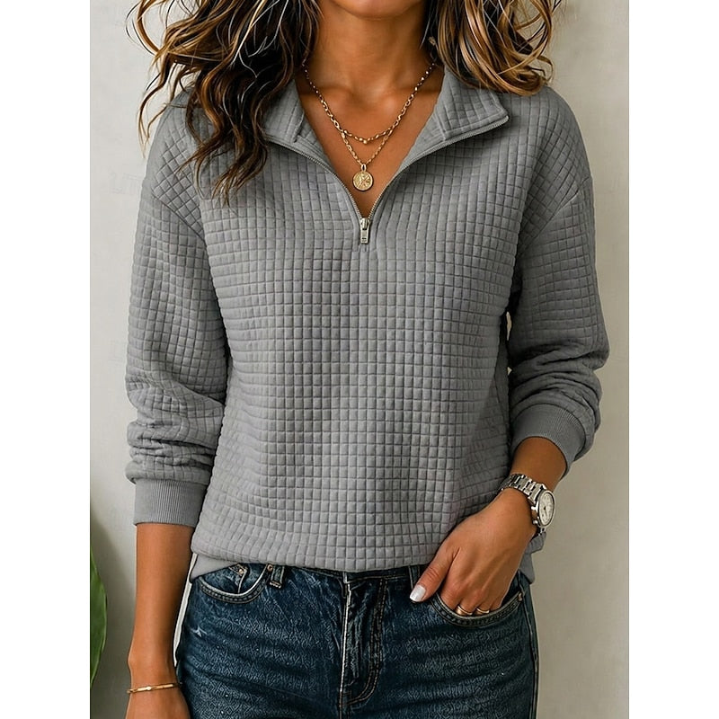 Annette | Tekstureret Quarter-Zip Pullover