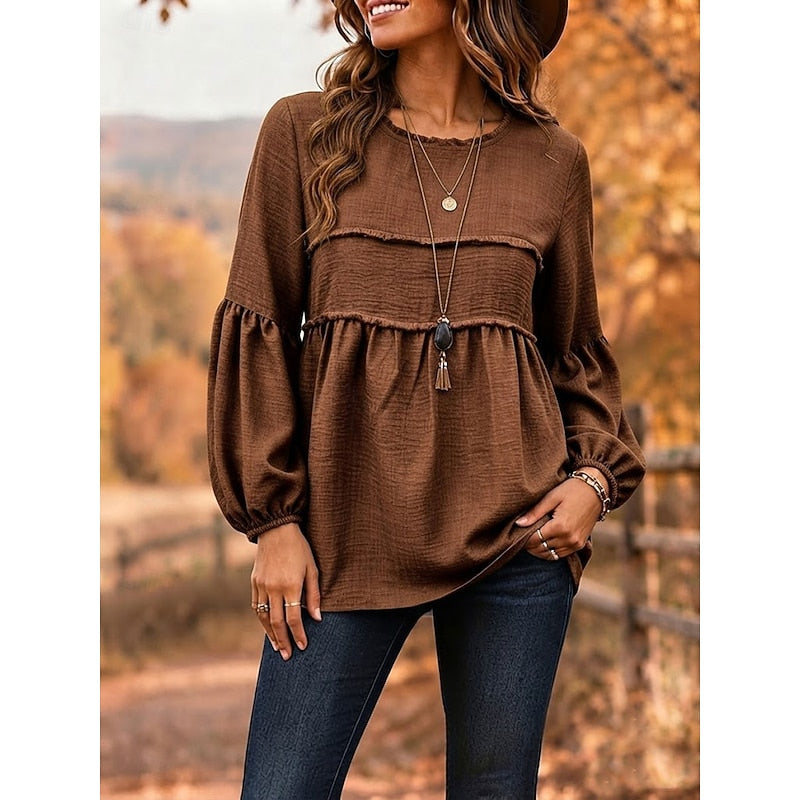 Rebecca | Afslappet Peplum Bluse