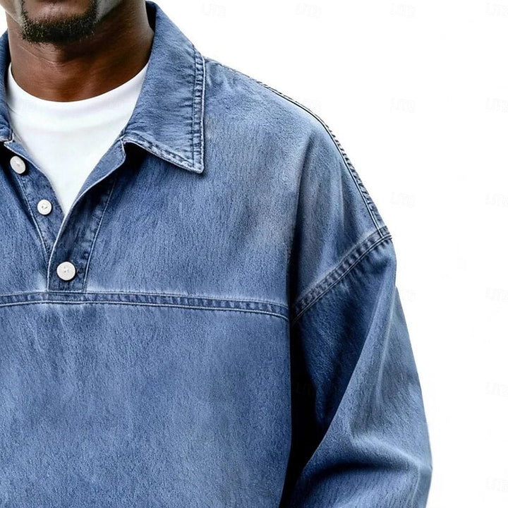 Gabriel | Vasket Langærmet Polo Shirt