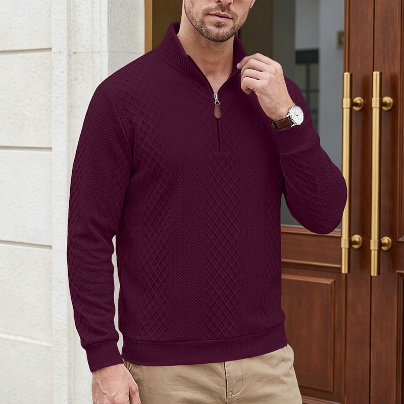 Nash | Tekstureret Quarter-Zip Pullover