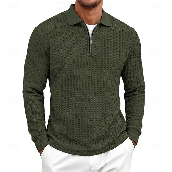 Rhett | Tekstureret Quarter-Zip Polo Shirt