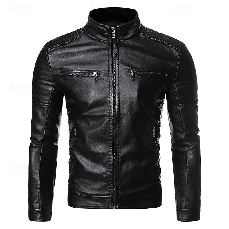 Chandler | Klassisk Stand-Krave Bikerjakke