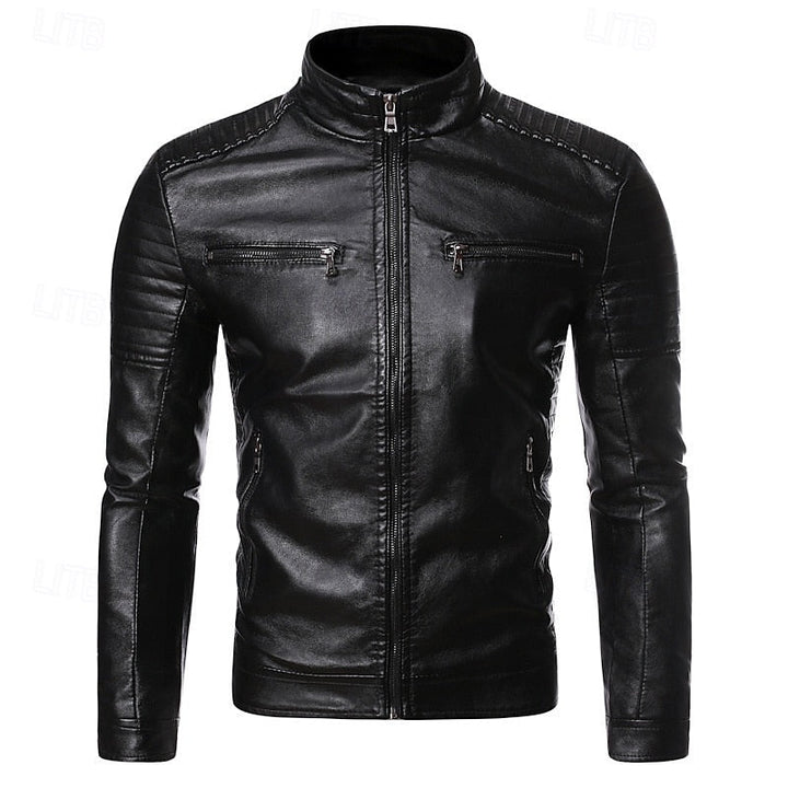 Chandler | Klassisk Stand-Krave Bikerjakke