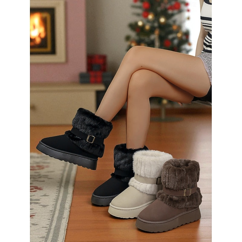 Cecily | Cozy Fur-Trimmed Snow Boots