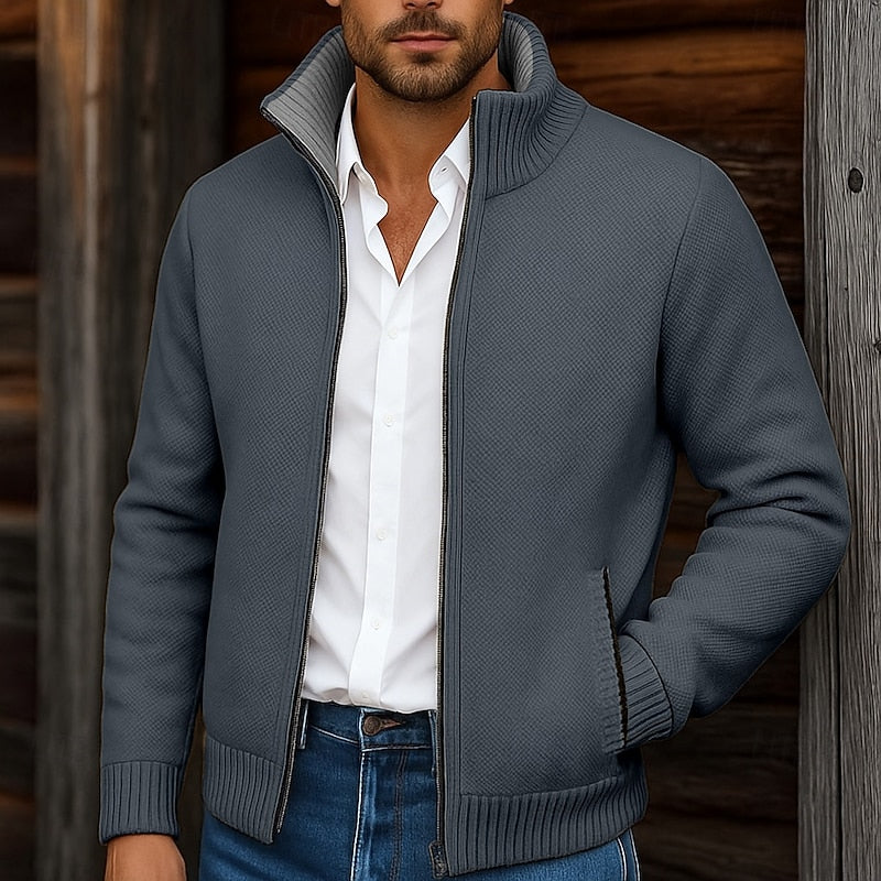 Gregory | Stand-Krave Zip Cardigan