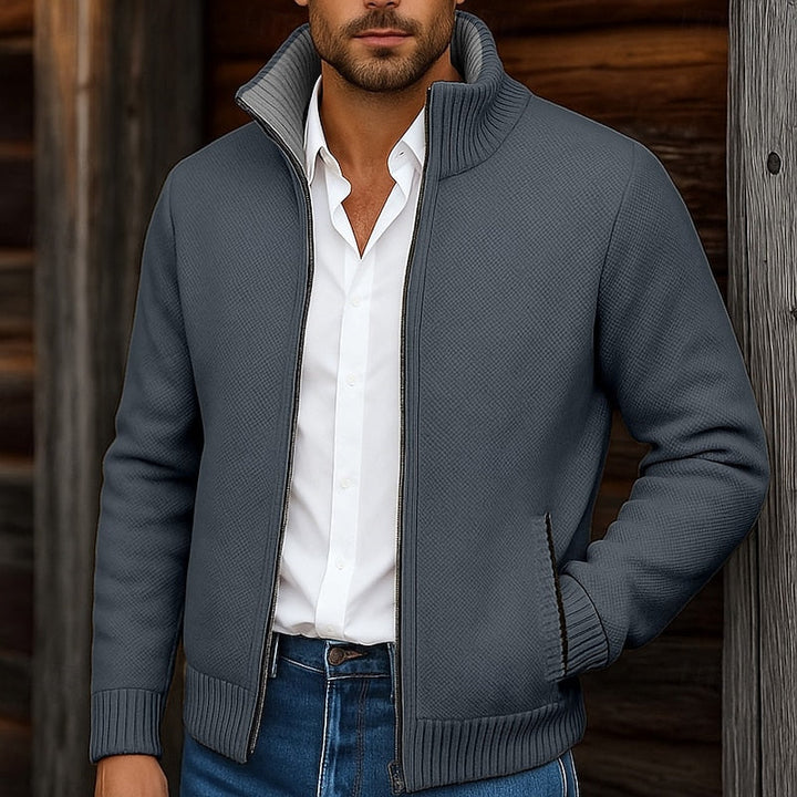 Gregory | Stand-Krave Zip Cardigan