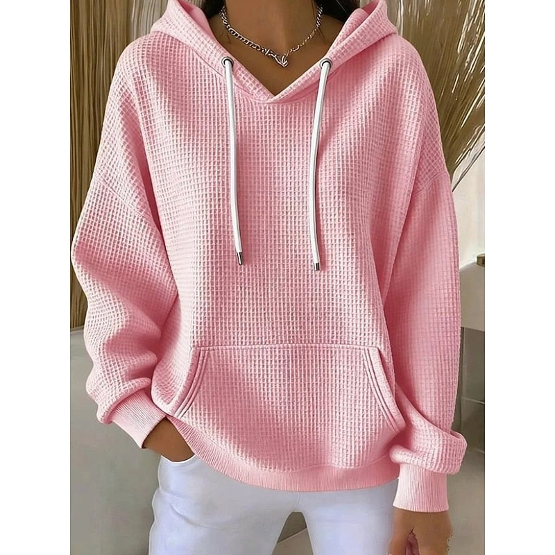 Harper | Tekstureret Hoodie med Snøre