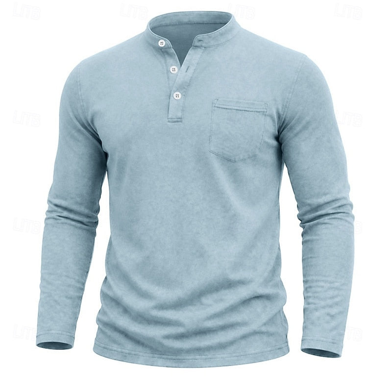 Weston | Klassisk Henley Langærmet Skjorte