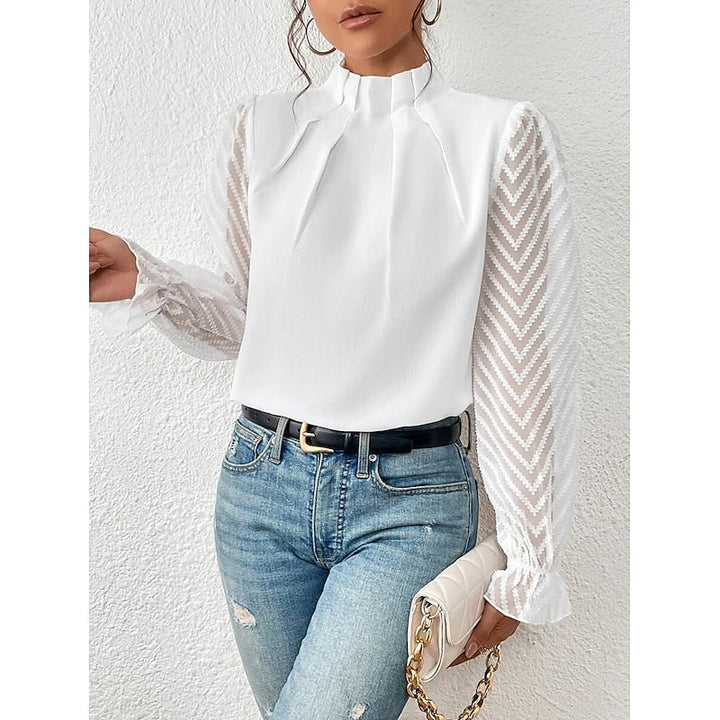 Elspeth | Elegant Højhalset Bluse