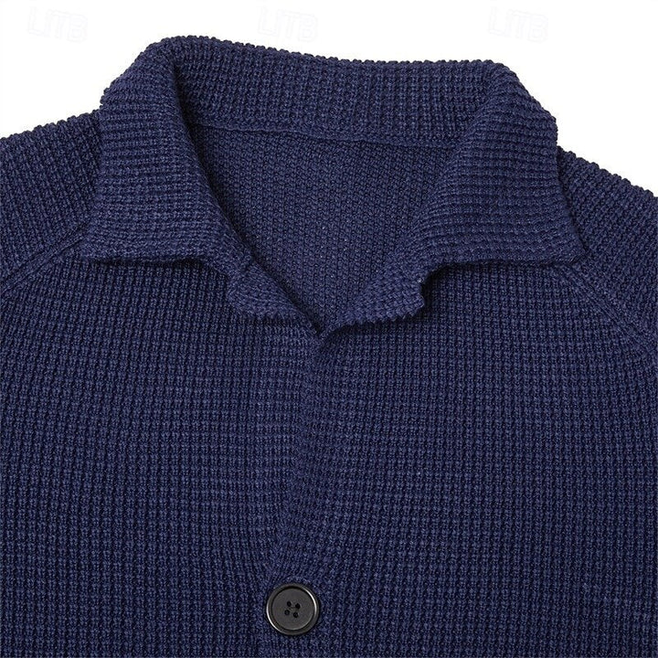 Archer | Tekstureret Stående Krave Cardigan