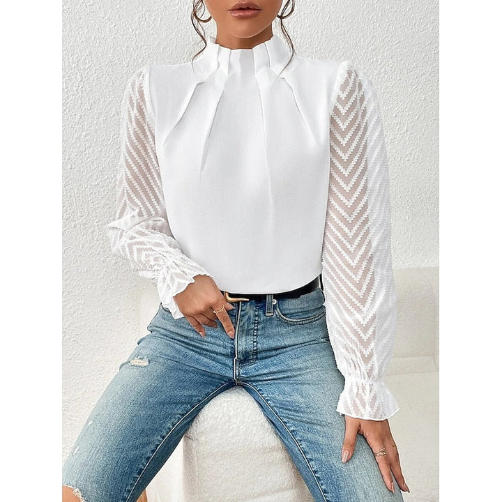 Elspeth | Elegant Højhalset Bluse